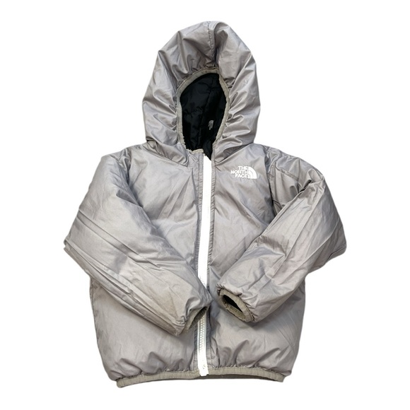 The North Face Long Sleeve Hooded 1996 Retro Nuptse Jacket 550 Black Gray 2T - Picture 2 of 11